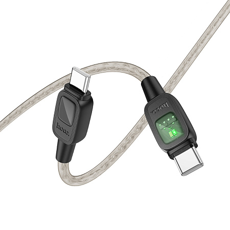 Кабель Type-C на Type-C, HOCO, U124, 1.2м, 60W, черный