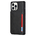 Чехол силиконовый для iPhone 13 Pro Max (6.7), с карманами для карт, противоударный, экокожа, DU DU, черный