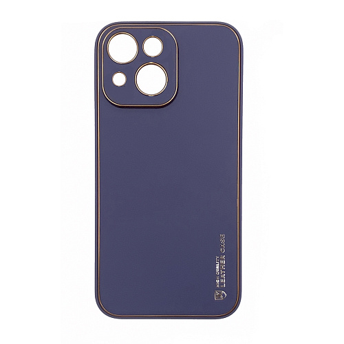 Чехол силиконовый для iPhone 13 (6.1), Graceful Leather series, HOCO, фиолетовый