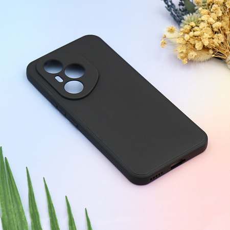 Чехол силиконовый для Honor 400 Pro, с микрофиброй внутри, с защитой камеры, X-CASE, черный