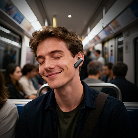 BT гарнитура Hoco, E201 (универсальная для всех телефонов), с функцией шумоподавления), черный
