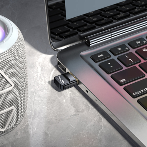 USB Bluetooth адаптер (BT 6.0), UA100, HOCO, черный