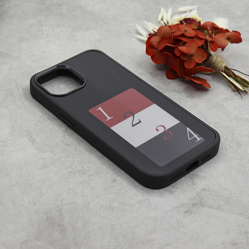 Чехол-накладка для iPhone 15, с экраном, без лого, X-CASE, черный