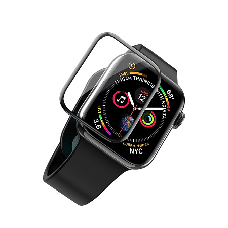 Защитное стекло на Apple Watch, HOCO, 40mm, 3D, черное