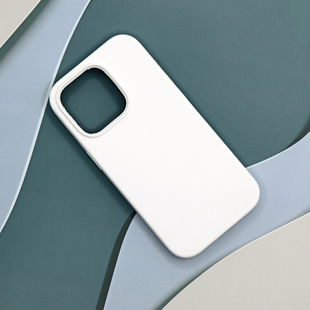 Чехол - накладка для iPhone 13 Pro Max, Silicon Case, без лого, белый