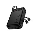 Универсальный Доп. Аккумулятор 20000mAh, J171A, HOCO, выход: 1 USB (22.5), 1 PD (20W), с двумя кабелями, черный
