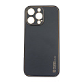 Чехол силиконовый для IPhone 12 Pro (6.1), Graceful Leather series, HOCO, черный