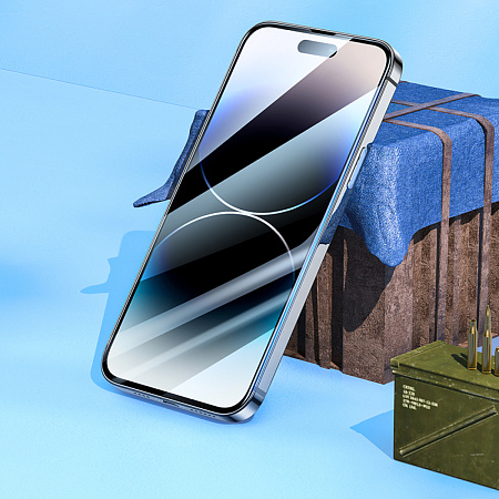 Защитное стекло для iPhone 14 Pro Max, G16, HOCO, Guardian shield serie, черное
