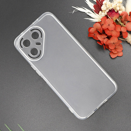 Чехол силиконовый для TECNO Pova 7 (5G), с защитой камеры, X-CASE, прозрачный