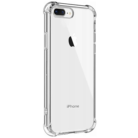 Чехол силиконовый для iPhone 7/8/SE 2020, усиленные края, микс, X-CASE, прозрачный