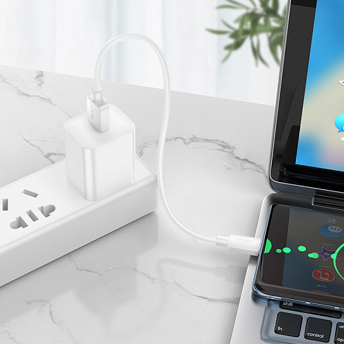 USB Кабель Type-C, HOCO, X96, 100W, 0.25м, белый