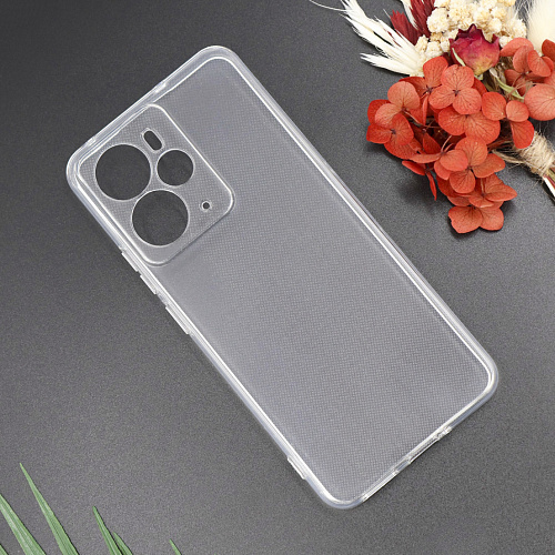 Чехол силиконовый для Realme 14 (5G), с защитой камеры, X-CASE, прозрачный