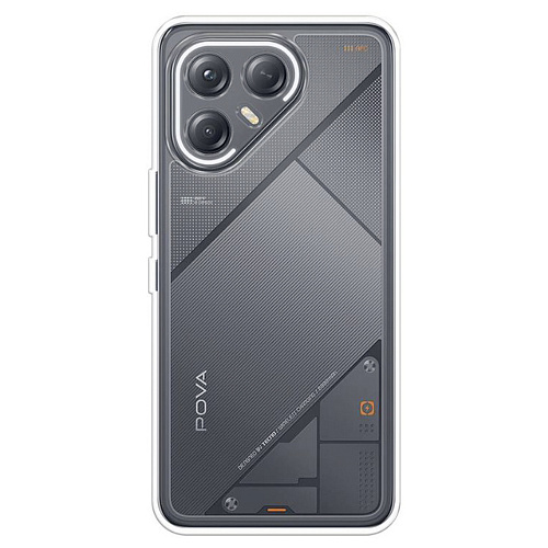 Чехол силиконовый для TECNO Pova 7 Ultra (5G), с защитой камеры, X-CASE, прозрачный