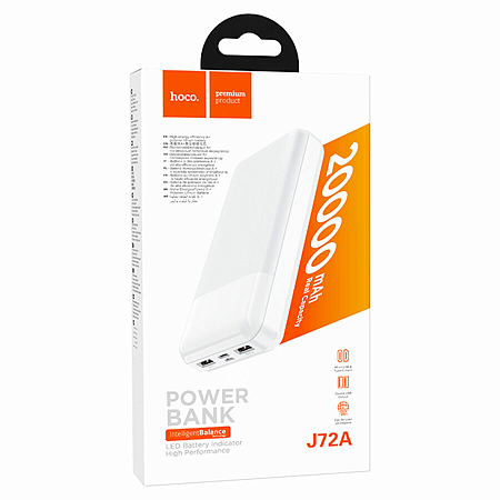  .  20000mAh, J72A, HOCO, 2 USB (5V/2.0A), 