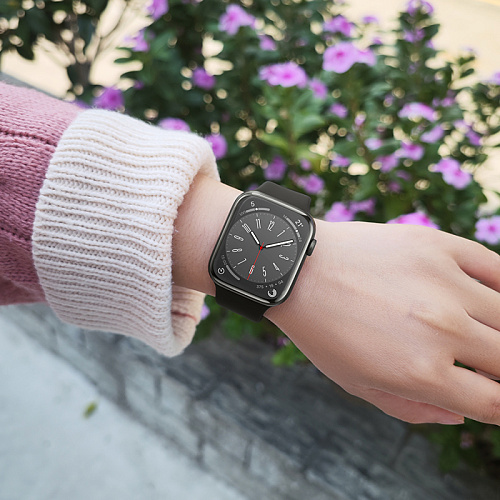 Ремешок на руку для Apple Watch 44/45/46/49 мм, HOCO, WA15, Silicon, черный