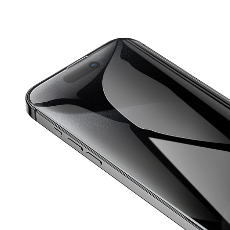 Защитное стекло для iPhone 16 Pro, A34 Plus, HOCO, Антишпионское стекло, черное