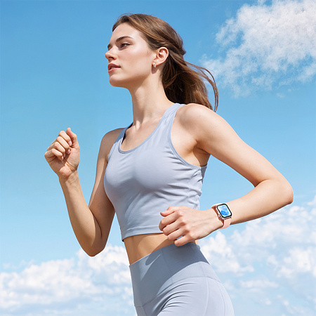 Умные часы Y32 спортивные Smart watch Hoco с поддержкой звонков, розовые