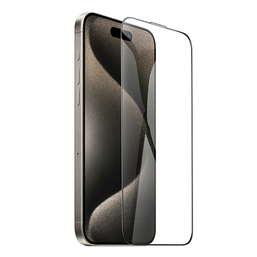 Защитное стекло для iPhone 15 Pro, A777, HOCO, HD, рамка черная