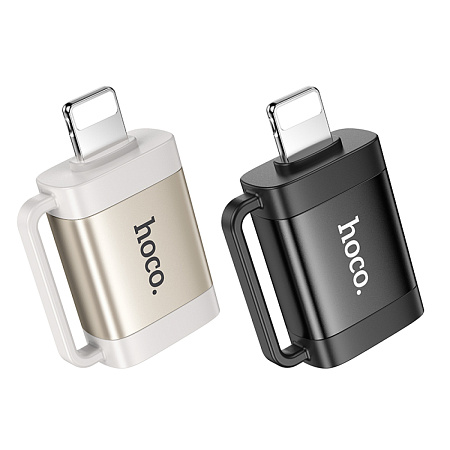 Переходник OTG Lightning на USB, UA31A, HOCO, черный