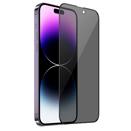 Защитное стекло для iPhone 14 Pro Max, G11, HOCO, Full screen HD privacy protection tempered glass, черное
