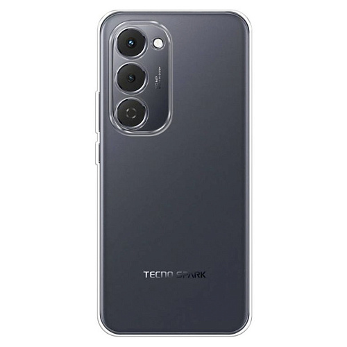 Чехол силиконовый для TECNO Spark 40 Pro +, с защитой камеры, X-CASE, прозрачный