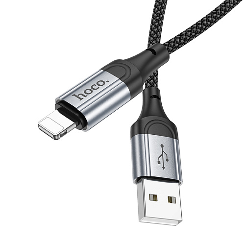 USB дата кабель Lightning, HOCO, X102, 1M, черный