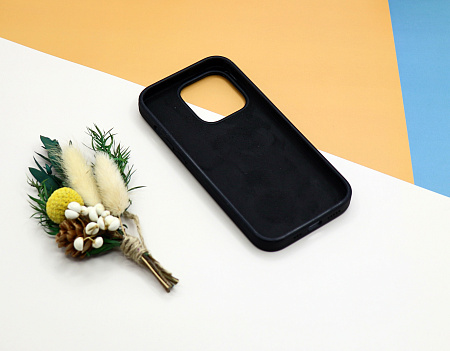 Чехол - накладка для iPhone 13 Pro Max, Silicon Case, без лого, черный