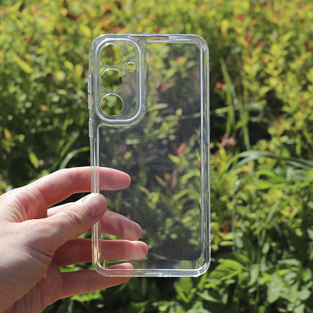 Чехол силиконовый для Samsung Galaxy A54 (5G), с защитой камеры, X-CASE, прозрачный