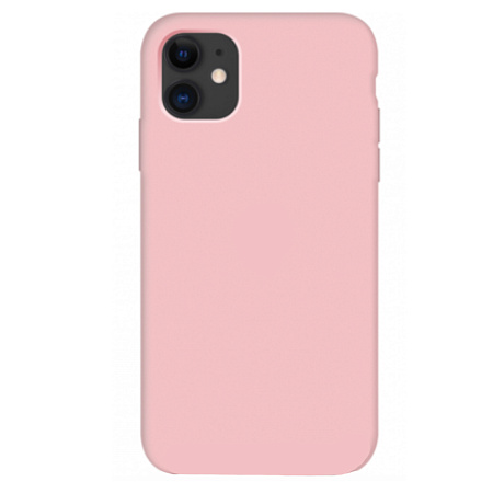 Чехол - накладка для iPhone 11, Silicon Case, без лого, бледно-розовый