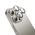 Защитное стекло для iPhone 16 Pro/16 Pro Max, V12 Plus, HOCO, на заднюю камеру, титановое золото
