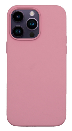 Чехол-накладка для iPhone 14 Pro Max, Silicon Case, без лого, бледно-розовый