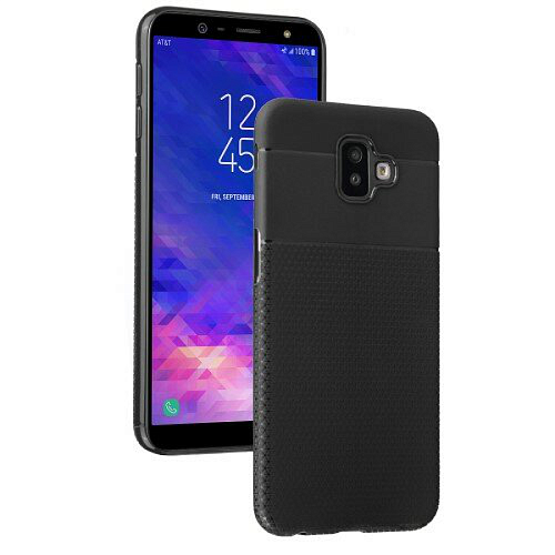 Чехол силиконовый для Samsung J610F, Galaxy J6 Plus (2018), Triangle Pattern, черный