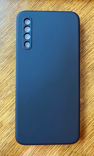 Чехол силиконовый для Samsung Galaxy A50/А30S/A50S (2019), с микрофиброй внутри, микс, X-CASE, черный