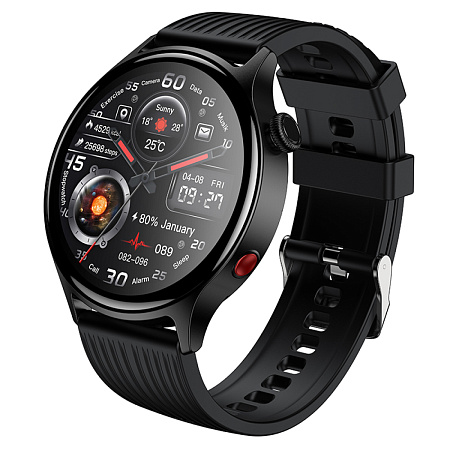 Умные часы Y46 Smart watch Hoco с поддержкой звонков, поддержка функции поиска (Find My) на телефонах Apple, черные