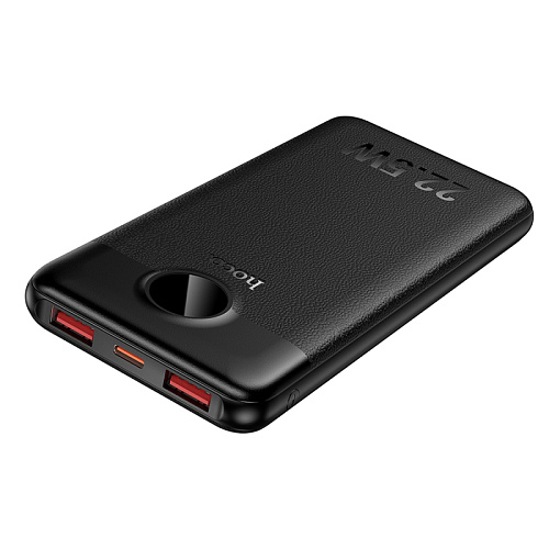Универсальный Доп. Аккумулятор 10000mAh, J172, HOCO, выход: 1 USB (22.5), 1 PD (20W), черный