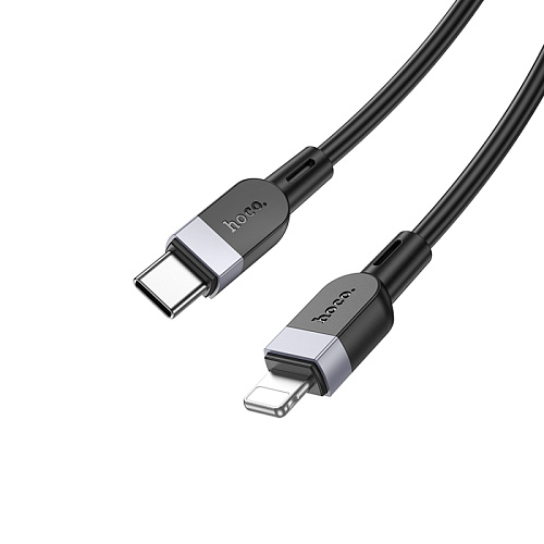 Кабель Lightning to Type-C (PD), HOCO, X109, 1м, силиконовый, черный