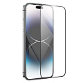 Защитное стекло для iPhone 14 Pro, G12, HOCO, Full screen HD 5D large arc tempered glass, черное