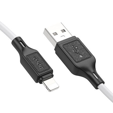 USB дата кабель Lightning, HOCO, X90, 1M, силиконовый, белый