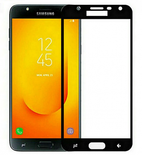 Защитное стекло на Samsung Galaxy J7 Duo, Silk Screen 2.5D, черный, X-CASE