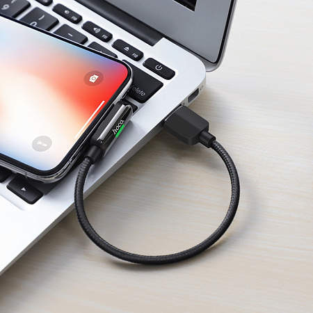 Переходник с Lightning на USB кабель(для зарядки)+наушники lightning, LS28, Hoco