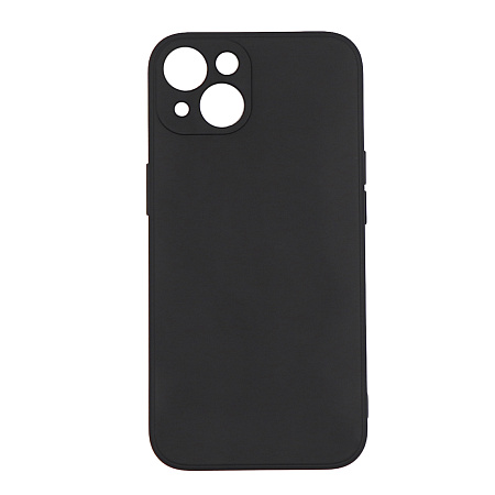 Чехол силиконовый для iPhone 13 (6.1), с микрофиброй внутри, с защитой камеры, X-CASE, черный