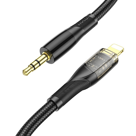 AUX Audio кабель 3,5 мм на Lightning, UPA25, HOCO, черный