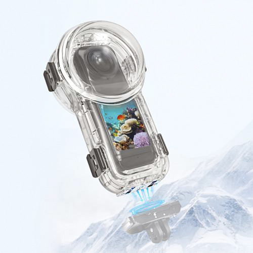 Чехол для Insta360 X5, для дайвинга 60 м погружение, крепление на винт, PULUZ