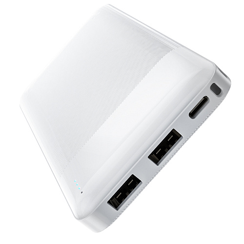 Универсальный Доп. Аккумулятор 10000mAh, J72, HOCO, 2 USB (5V/2.0A), белый