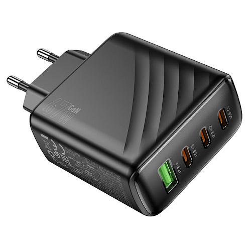 Сетевое зарядное устройство, 1 USB 3.0 QC+3 PD 67W (CS27A), HOCO, черный