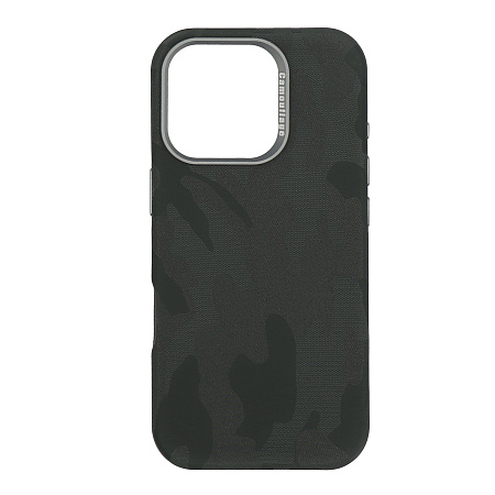 Чехол-накладка для iPhone 16 Pro, камуфляж, магнитный (MagSafe), без лого, X-CASE, зеленый