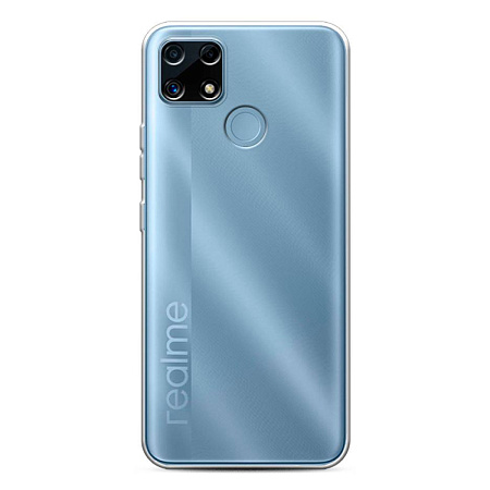 Чехол силиконовый для Realme C12/C25/C25S/Narzo 20/Narzo 30A, с защитой камеры, X-CASE, прозрачный