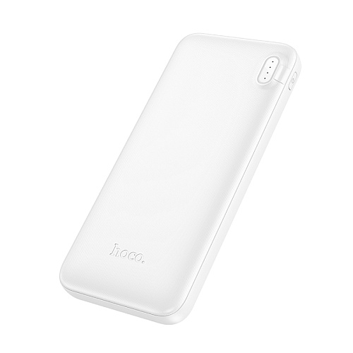 Универсальный Доп. Аккумулятор 10000mAh, J128, HOCO, выход: 2 USB (5V/2A), белый