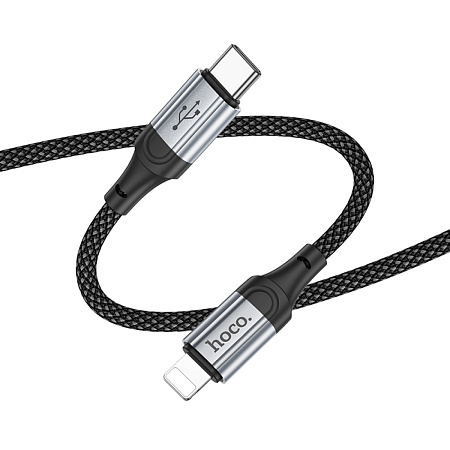 Кабель Lightning to Type-C (PD), HOCO, X102, 1M, черный