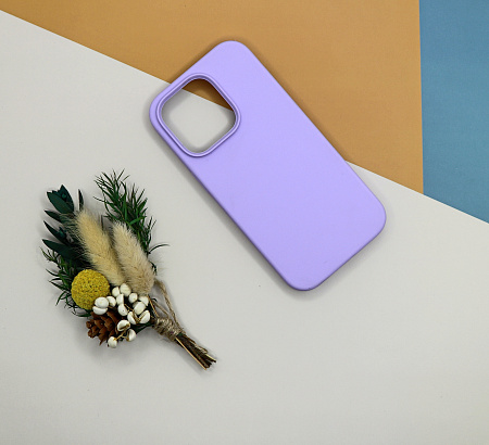 Чехол - накладка для iPhone 13 Pro Max, Silicon Case, без лого, сиреневый